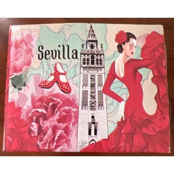 Ole Mosaic Sevilla Spain Flamenco Dancer, Espresso Demitasse Cup & Spoon - Picture 3 of 3